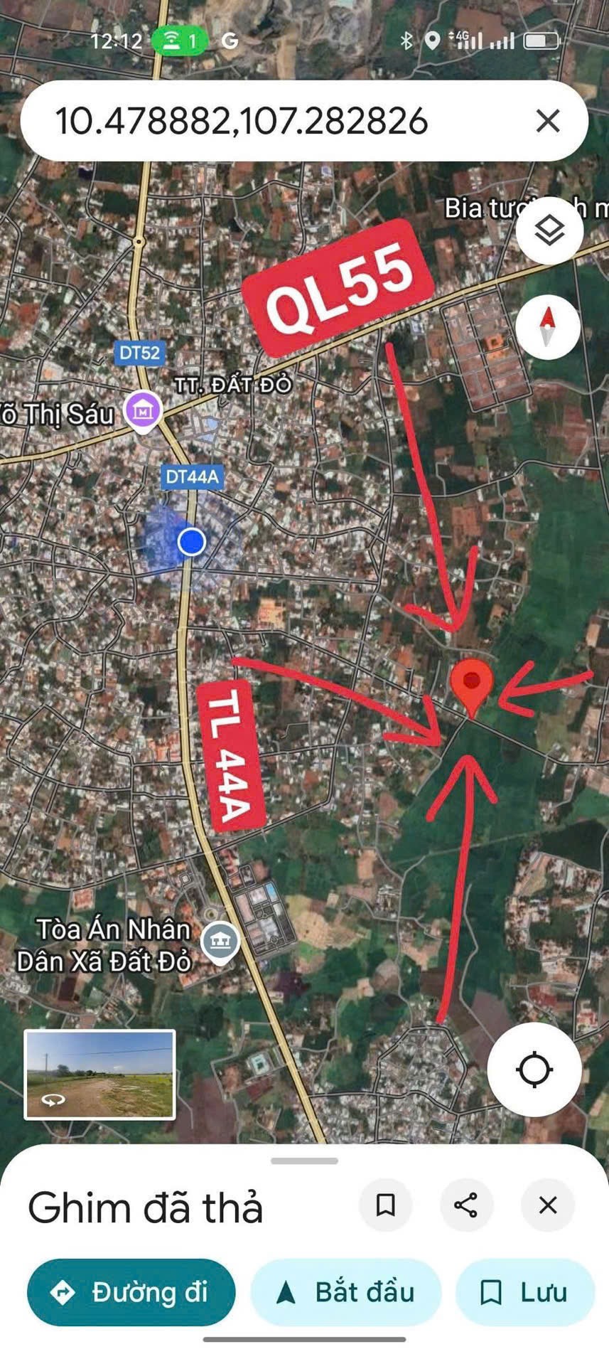 MẶT TIỀN ĐƯỜNG LỚN NGUYỄN HUỆ CHỈ 1 TỶ XÃ ĐẤT ĐỎ,TP HCM 4