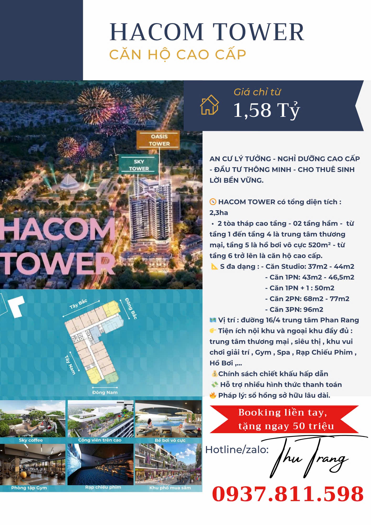 CHỈ VỚI 450TR ĐÃ CÓ THỂ MUA CĂN HỘ CAO CẤP FULL NỘI THẤT TIÊU CHUẨN 4* TẠI PHAN RANG 4