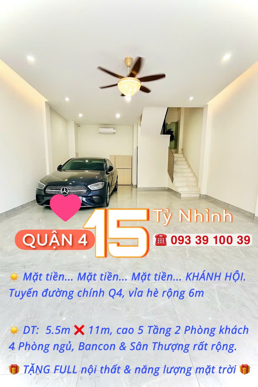 Mặt tiền trục chính Quận 4- KHÁNH HỘI- ngang hơn 5m cao 5 tầng đủ nội thất: 15 Tỷ nhỉnh. 0933910039 5