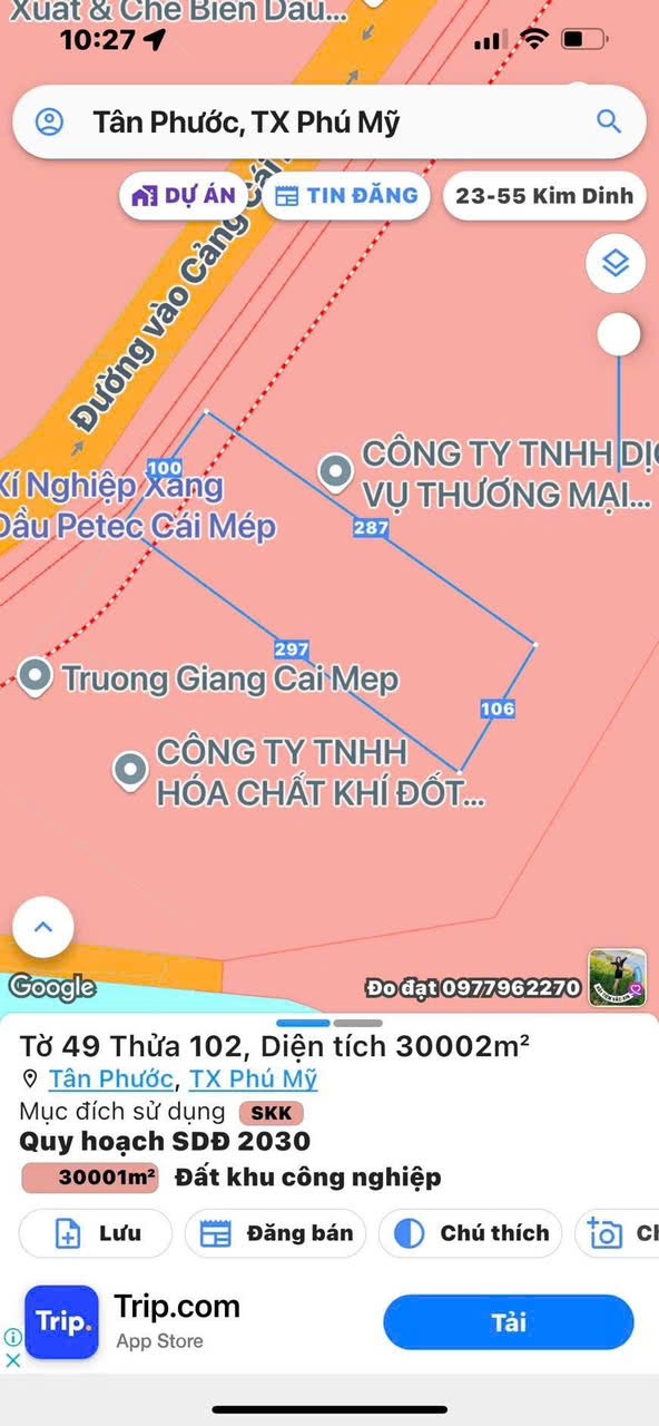 Cần bán Kho - Nhà xưởng Phú Mỹ, Bà Rịa Vũng Tàu, Diện tích 30000m², Giá 100 Tỷ