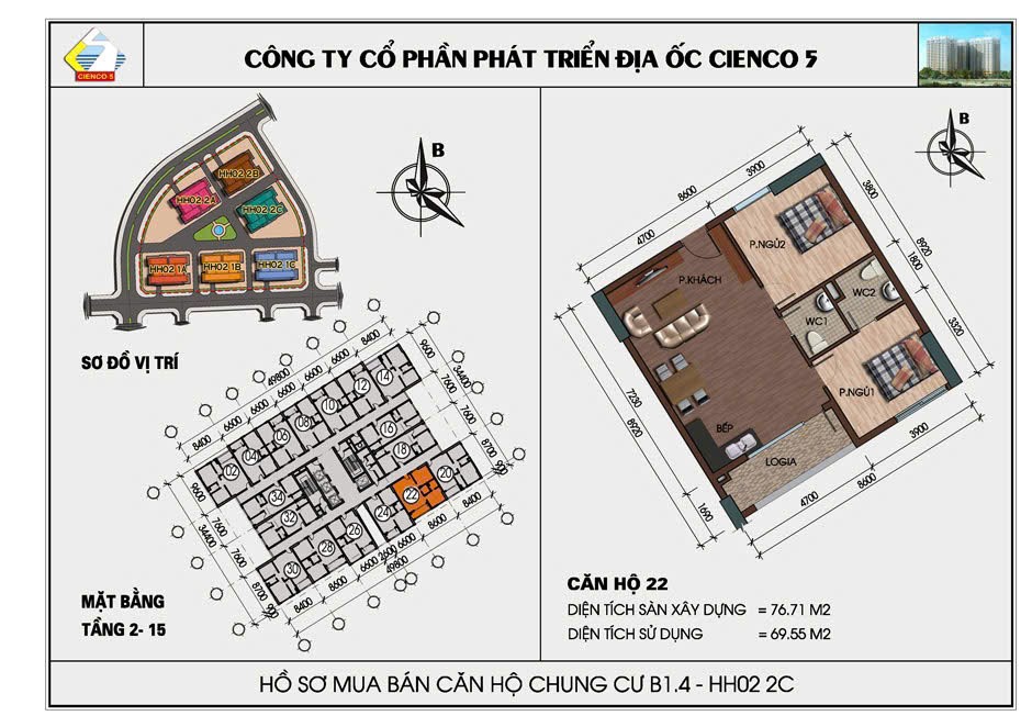Bán căn hộ tầng 3 nguyên bản 76,71m2 tại khu đô thị Thanh Hà - Hà Đông 3