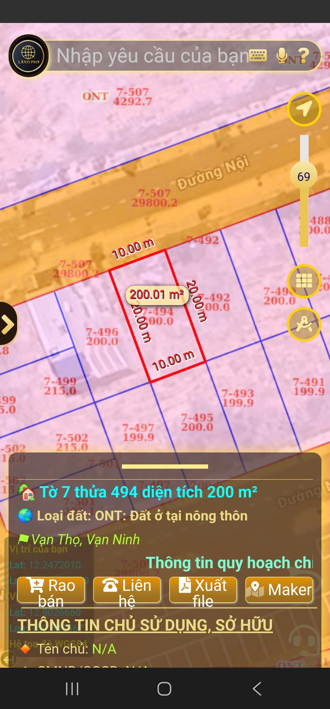 Cần bán Đất Xã Vạn Thọ, Vạn Ninh, Diện tích 200m², Giá 3.2 Tỷ 3