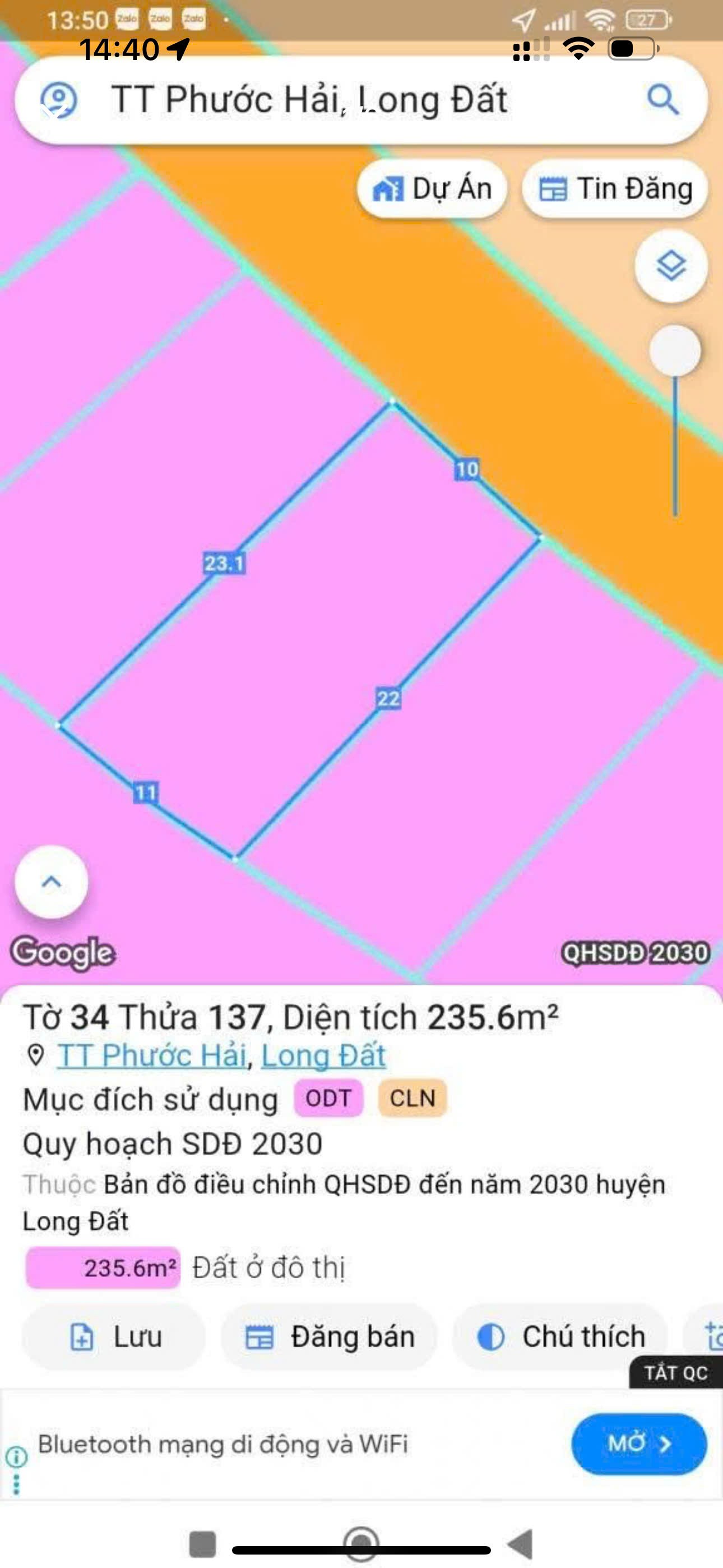 Cần bán Đất đường 44A, Thị trấn Phước Hải, Diện tích 235m², Giá Thương lượng 4