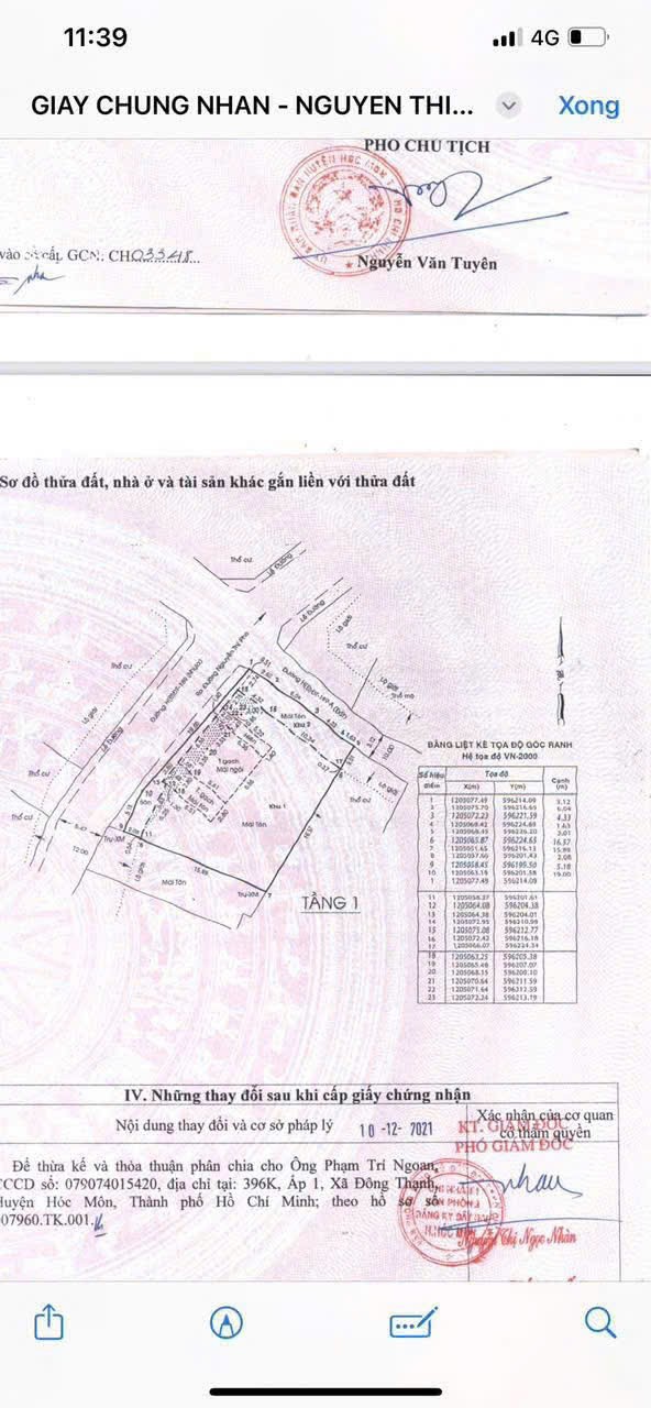 NHÀ & XƯỞNG GÓC NGÃ TƯ ĐÔNG THẠNH, HÓC MÔN GIÁ 11 TỶ TL 3