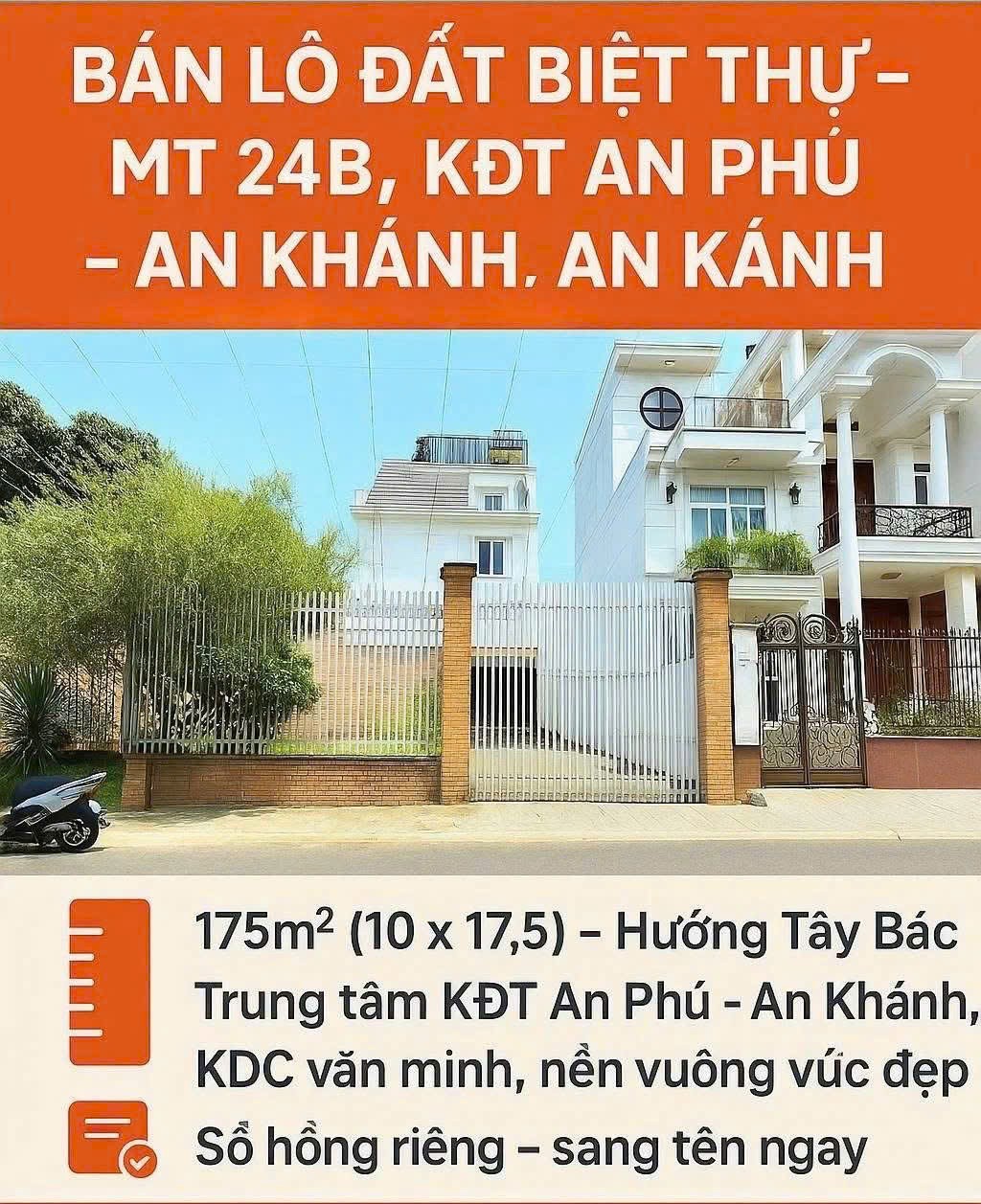 Cần bán Đất Phường An Khánh, Quận 2, Diện tích 174m², Giá 036 Tỷ 3