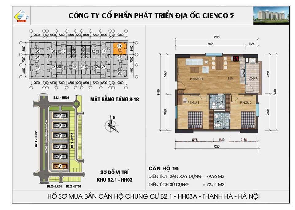 Cần bán Căn hộ chung cư đường 21, Phường Kiến Hưng, Diện tích 80m², Giá 3.23 Tỷ 3