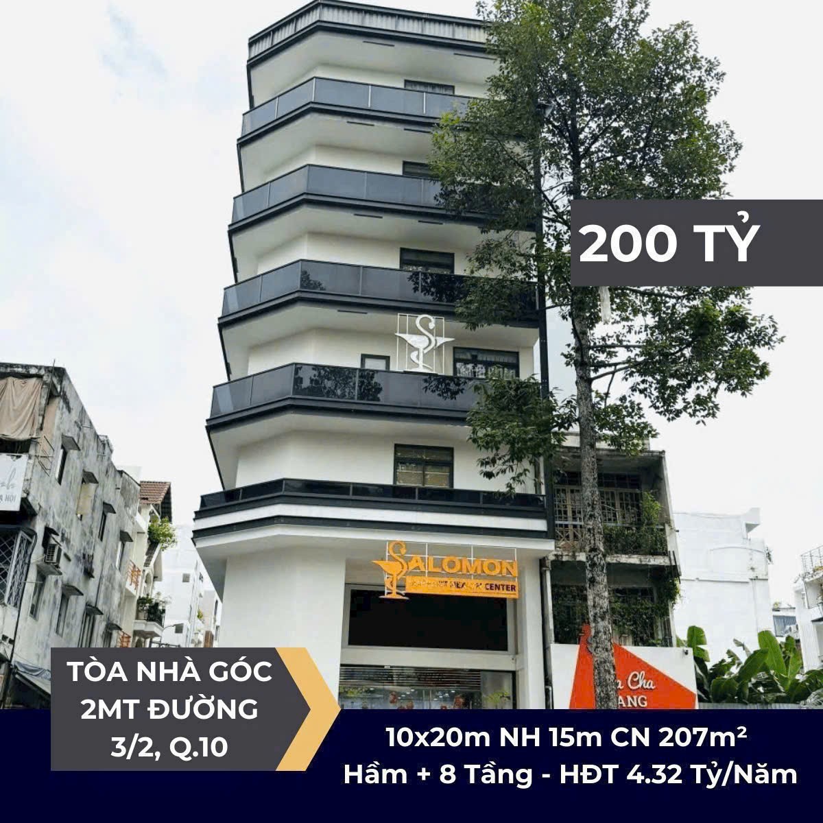 Cần bán Nhà mặt tiền Quận 10, Hồ Chí Minh, Diện tích 207m², Giá 200 Tỷ 2