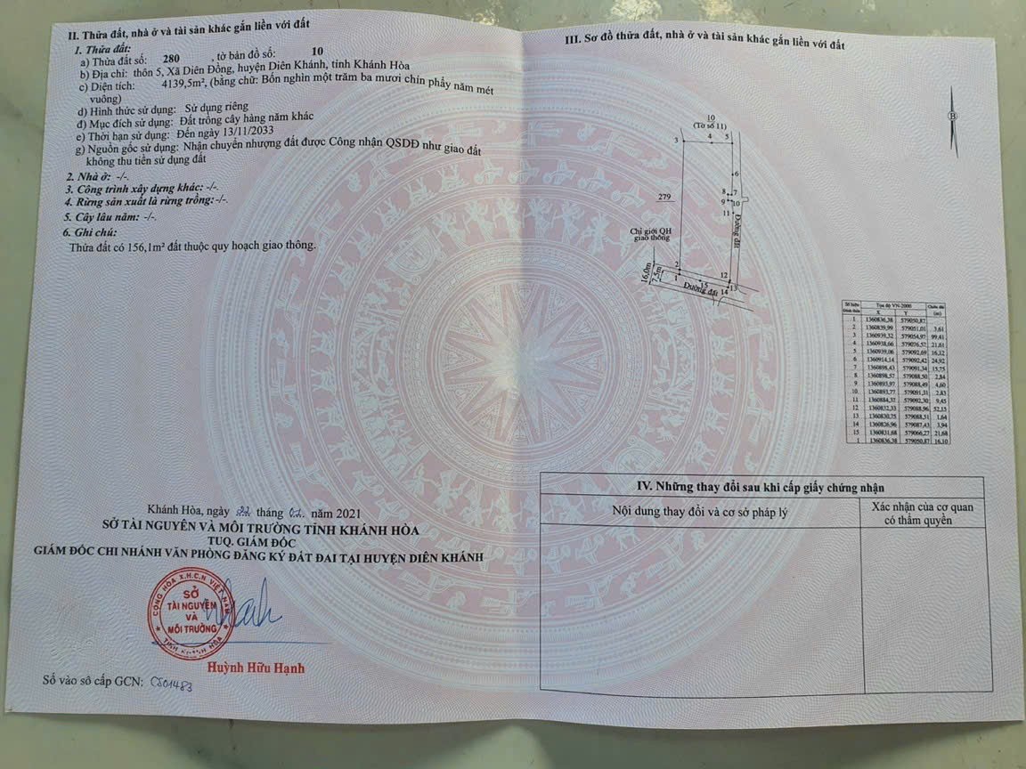 Diên Đồng, DIÊN KHÁNH, KHÁNH HÒA  2 MẶT TIỀN NGANG ĐẸP 3