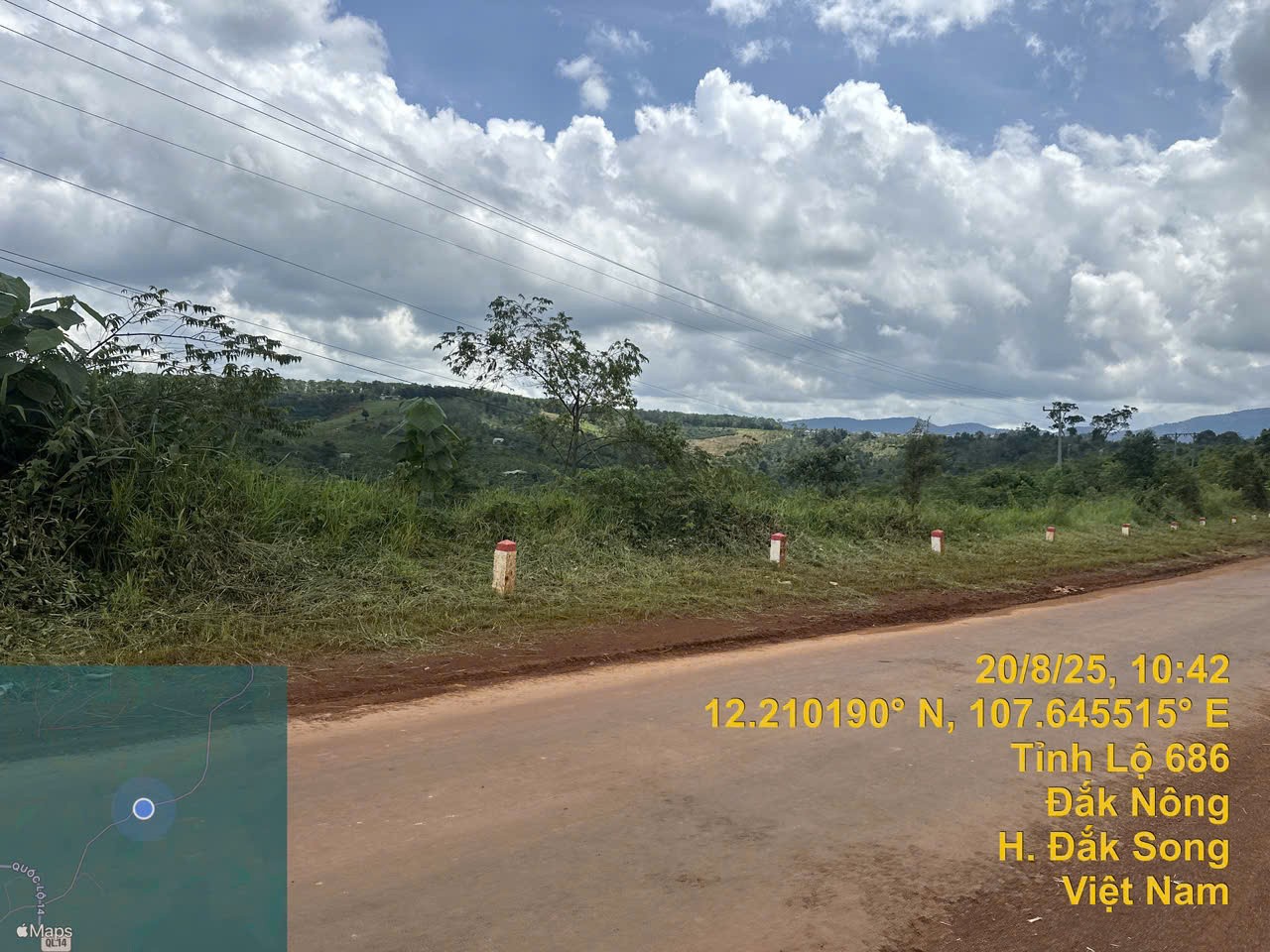 Bán gấp đất tỉnh lộ 686 xã Nâm N'Jang, huyện Đắk Song, Đắk Nông, 427m2, MT 13.5m, miễn TG