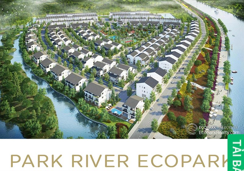 Bán biệt thự thương mại Park River ecopark dt 230m xây 5 tầng 2