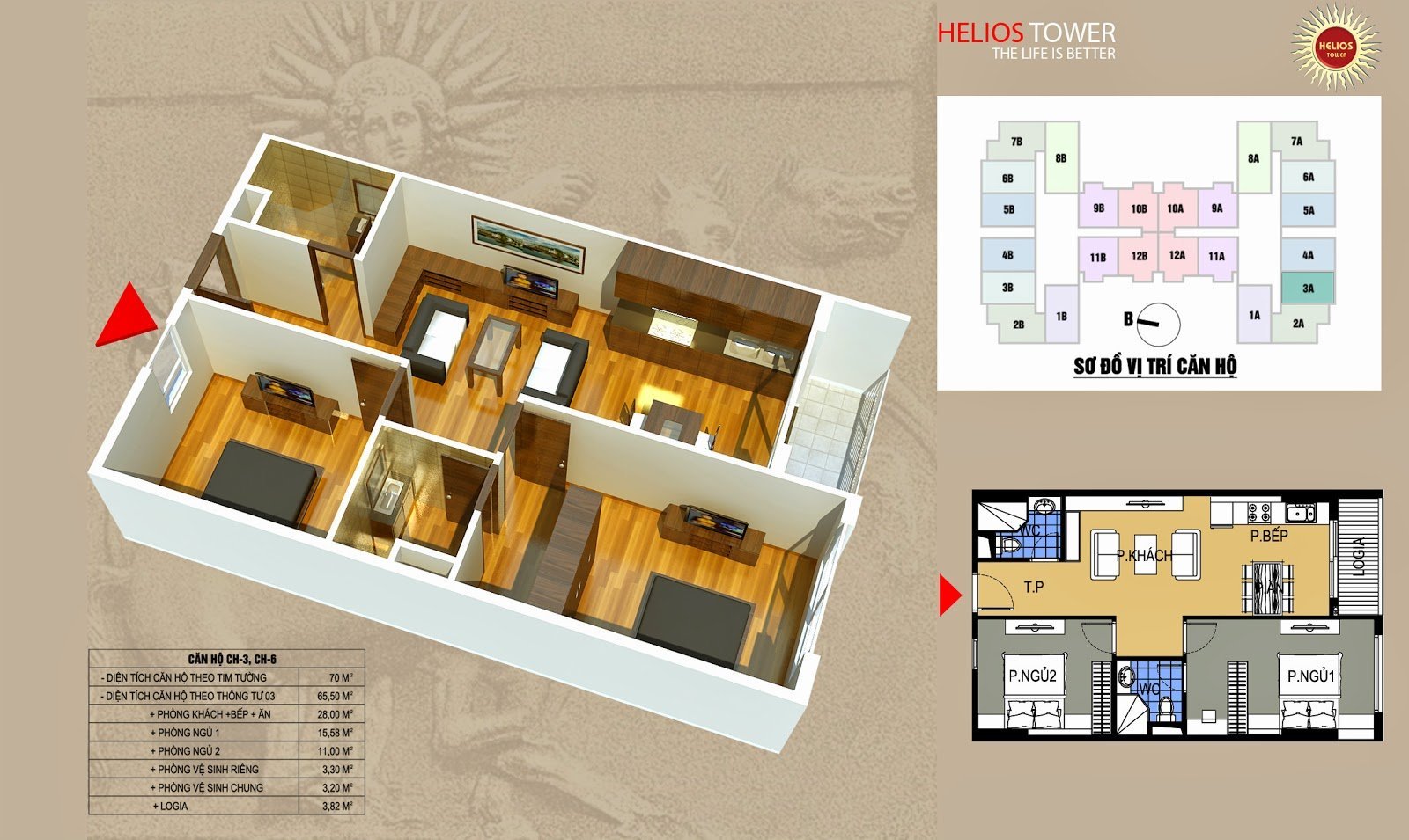Cần bán Căn hộ chung cư dự án Helios Tower 75 Tam Trinh, Diện tích 70m², Giá 2.7 Tỷ