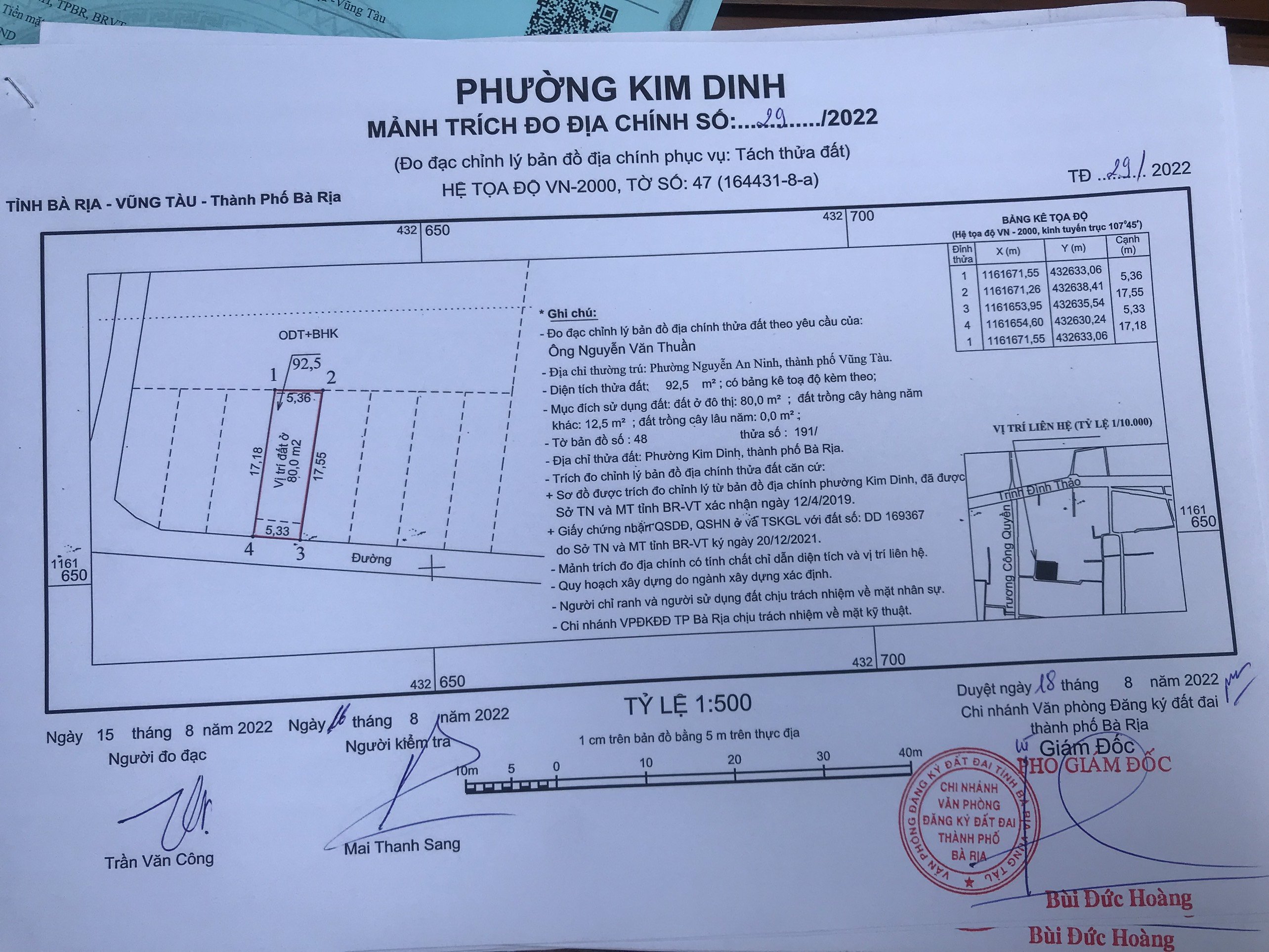 Bán đất giá rẻ Kim Dinh Bà Rịa Vũng Tàu chính chủ