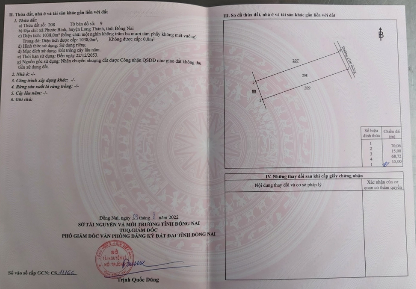 Đất Long Thành chỉ 2.8 tỷ, DT 1040m2, Ngay KCN Phước Bình, 0932729823 5