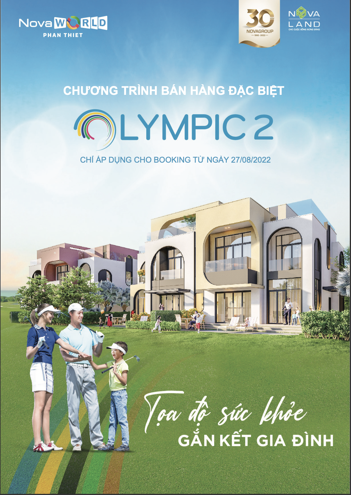 Nhà phố view golf xứng tầm thượng lưu của phân khu Olympic 2 thuộc dự án Novaworld Phan Thiết giá chỉ ± 6 tỷ 6