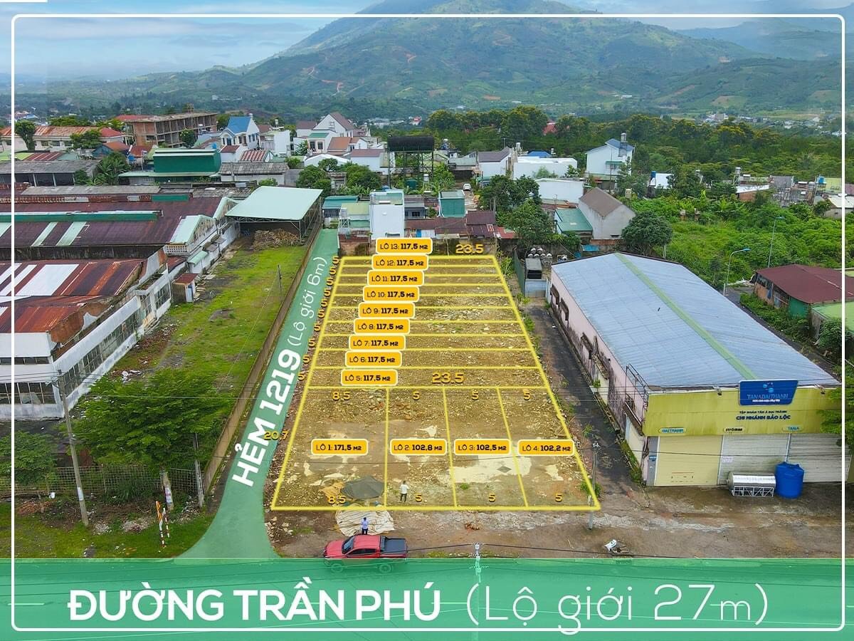 Cần bán Đất nền dự án đường Trần Phú, Phường Lộc Tiến, Diện tích 118m², Giá Thương lượng 4