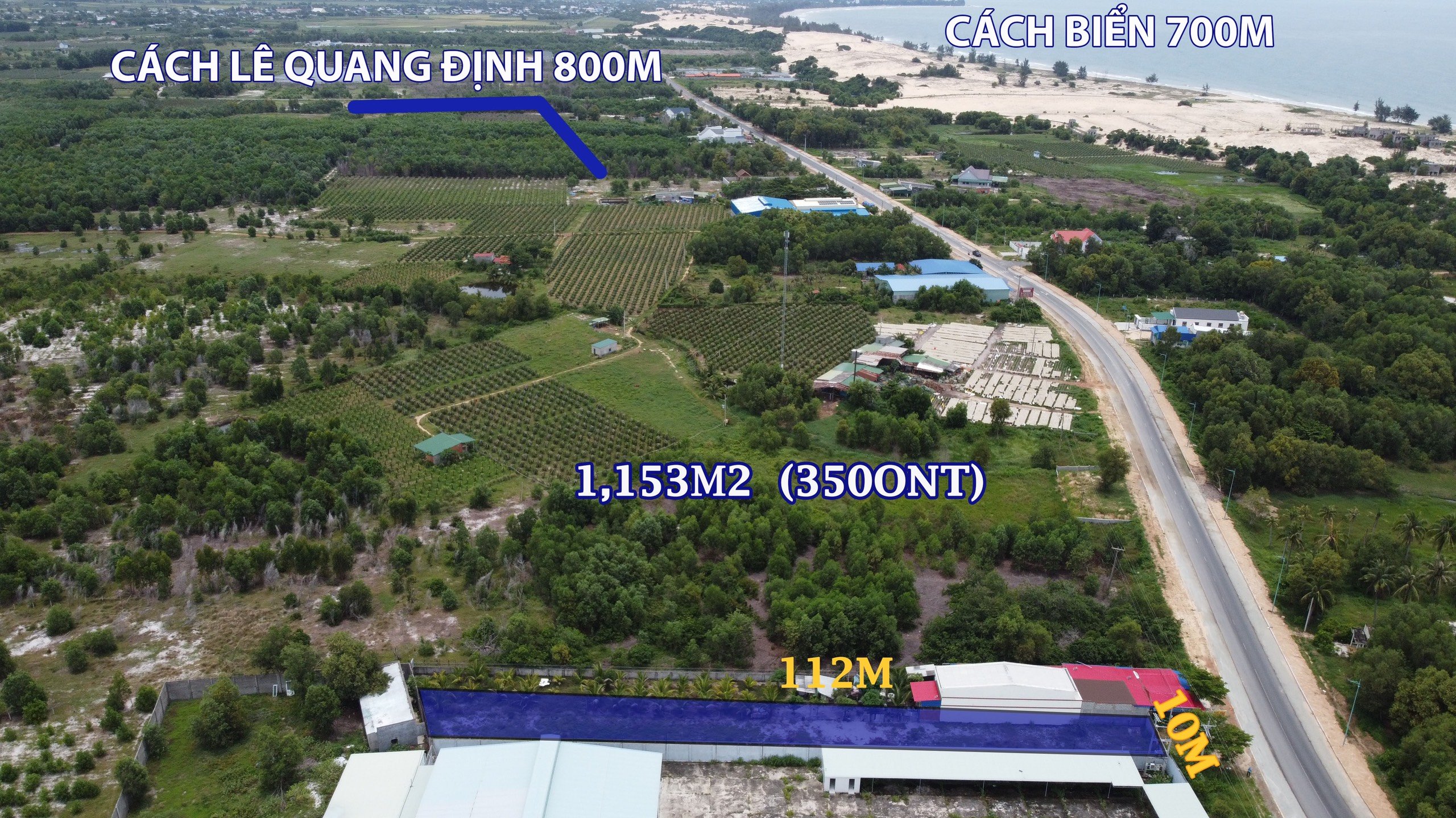 Bán 10x112 350m THỔ CƯ Hùng Vương LaGi phủ Hồng Giá Ngộp 3