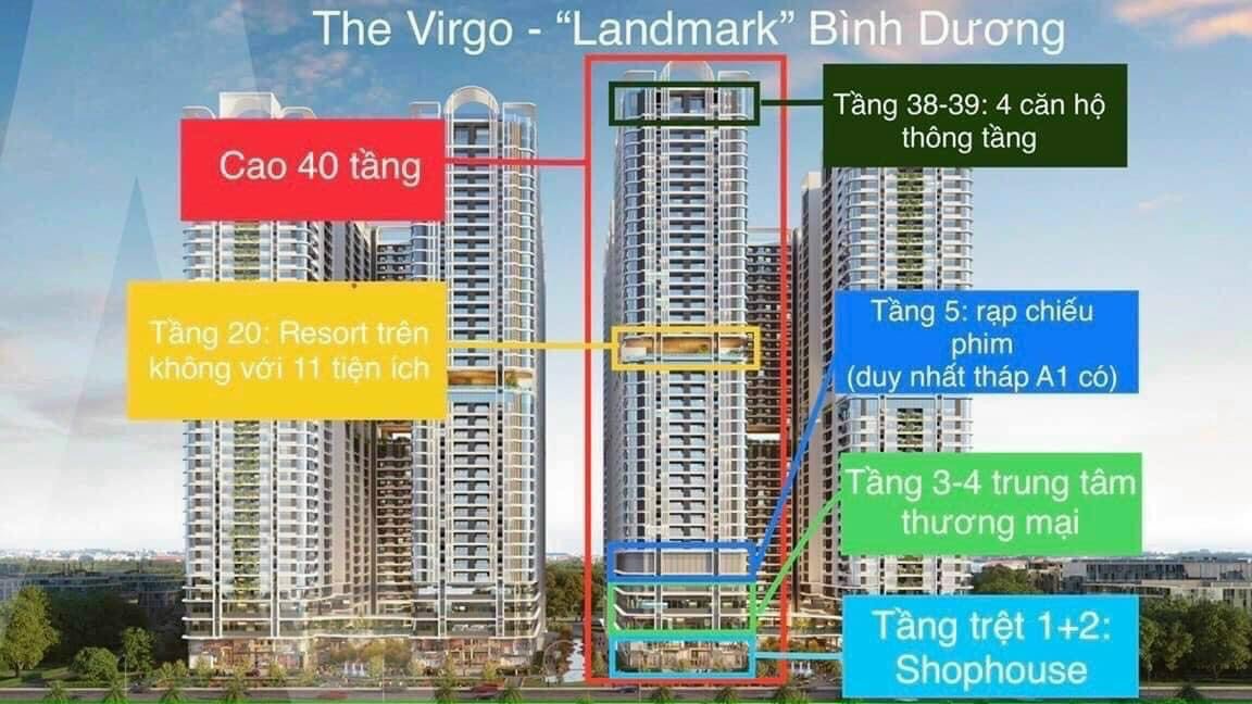 Mở bán tháp The Virgo tổ hợp TTTM, rạp phim 1300m2 chỉ 2 tỷ/căn - 45m2