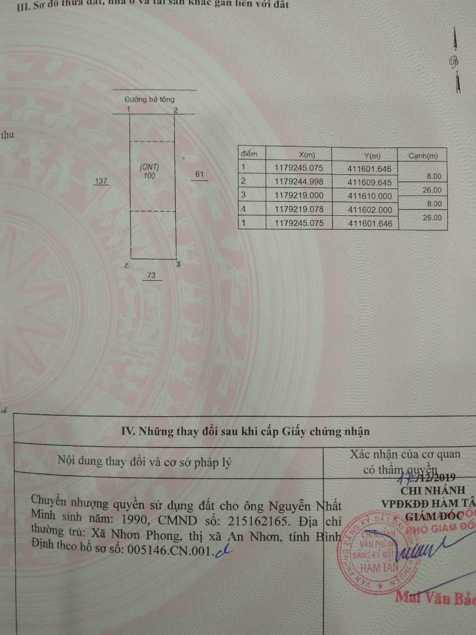 Chủ cần ra lô đất thổ cư thôn 2, Sơn Mỹ gần các KCN !!! 2