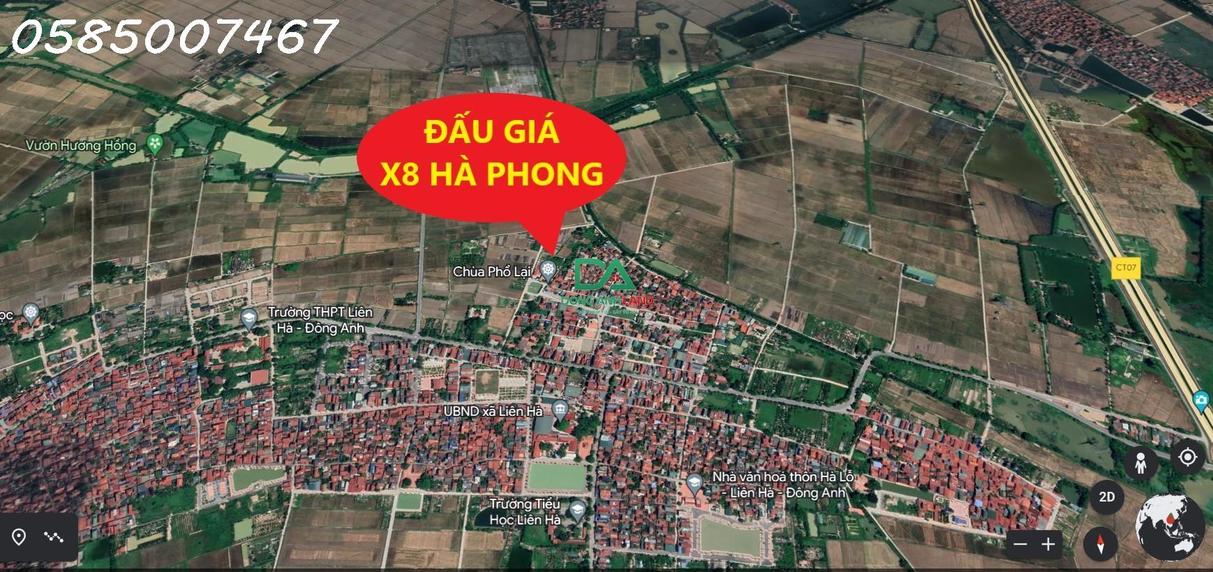 BÁN ĐẤT ĐẤU GIÁ X8 HÀ PHONG LIÊN HÀ ĐÔNG ANH BÌA LÀNG VIEW CÔNG VIÊN KHỞI ĐIỂM 20.8TR