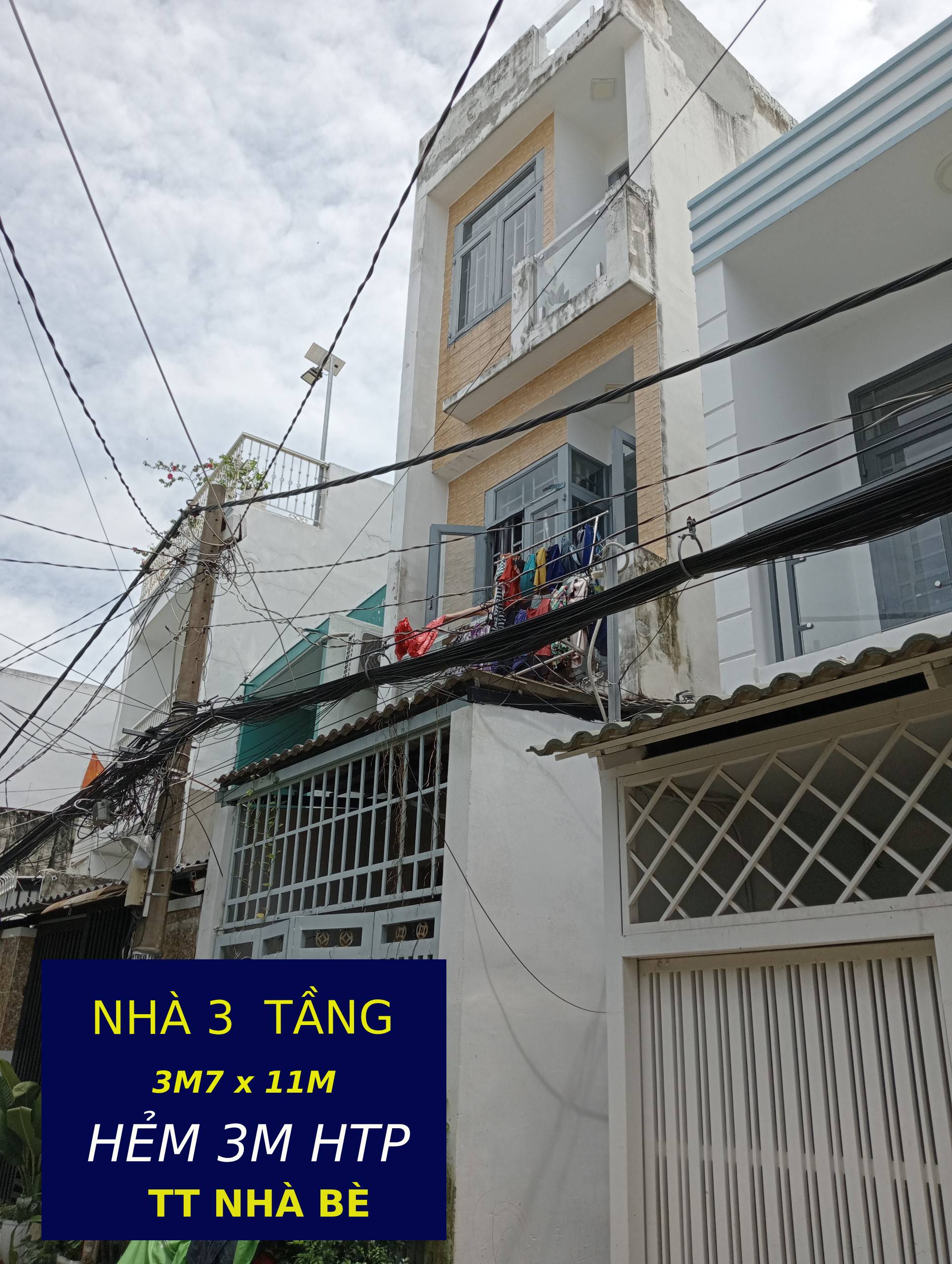 Nhà riêng 3 Tầng Nở hậu Sổ Hồng 41m2 Hẻm 3m Huỳnh Tấn Phát Nhà Bè