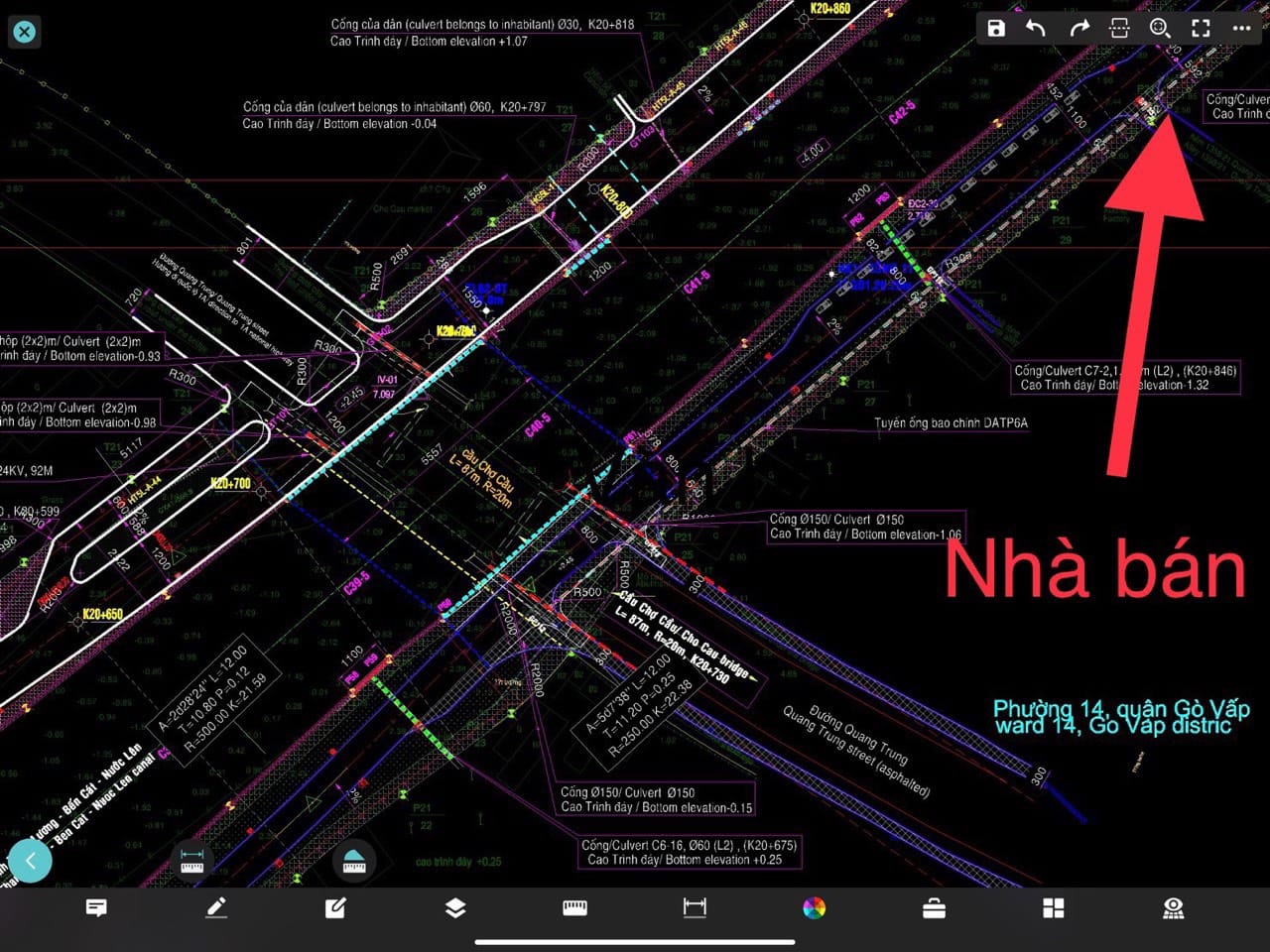 bán căn nhà 2 mặt tiền đường sông 16m (mt trước) của Dự án Tham Lương- Bến Cát - Rạch Nước Lên 2