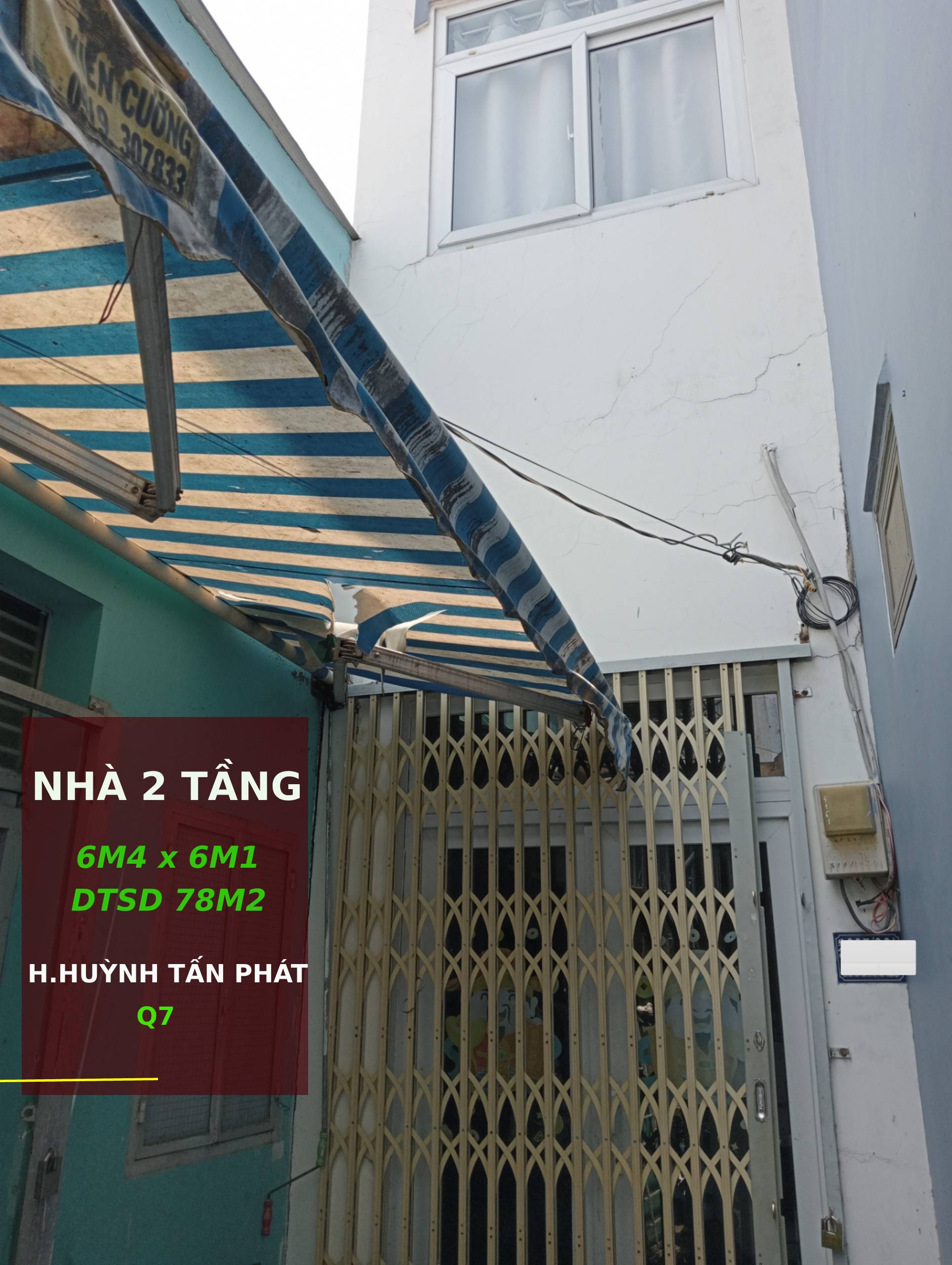 NHÀ MỚI - NGANG 6.4M - 39M2 - KHÔNG LỘ GIỚI - HẺM 1 SẸC HTP Q7