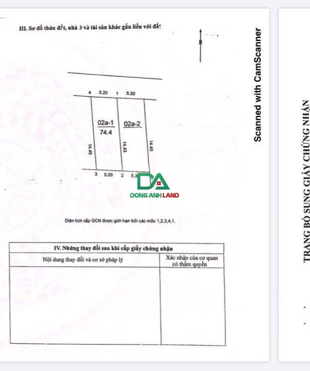 Bán 74,4m2  đấu giá thôn Tuân Lề  xã Tiên Dương-DA-HN 4