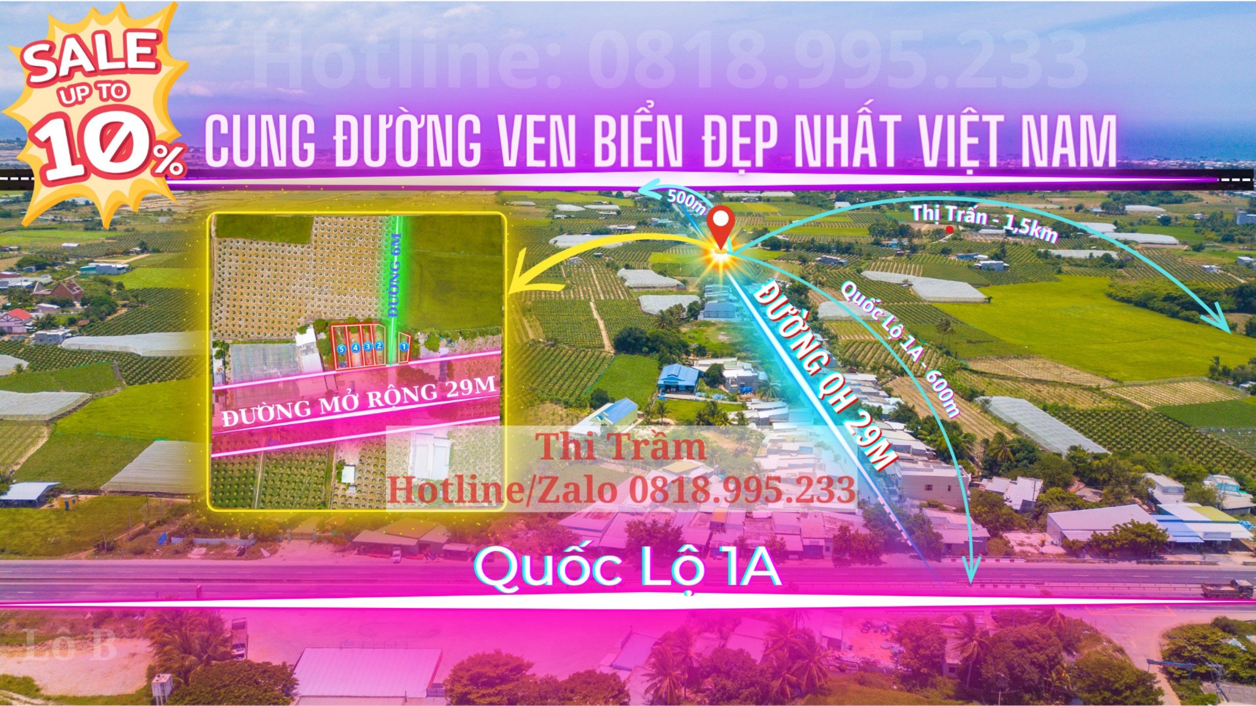 Cần bán Đất đường Quốc lộ 1A, Xã Phước Thể, Diện tích 120m², Giá 739 Triệu 2