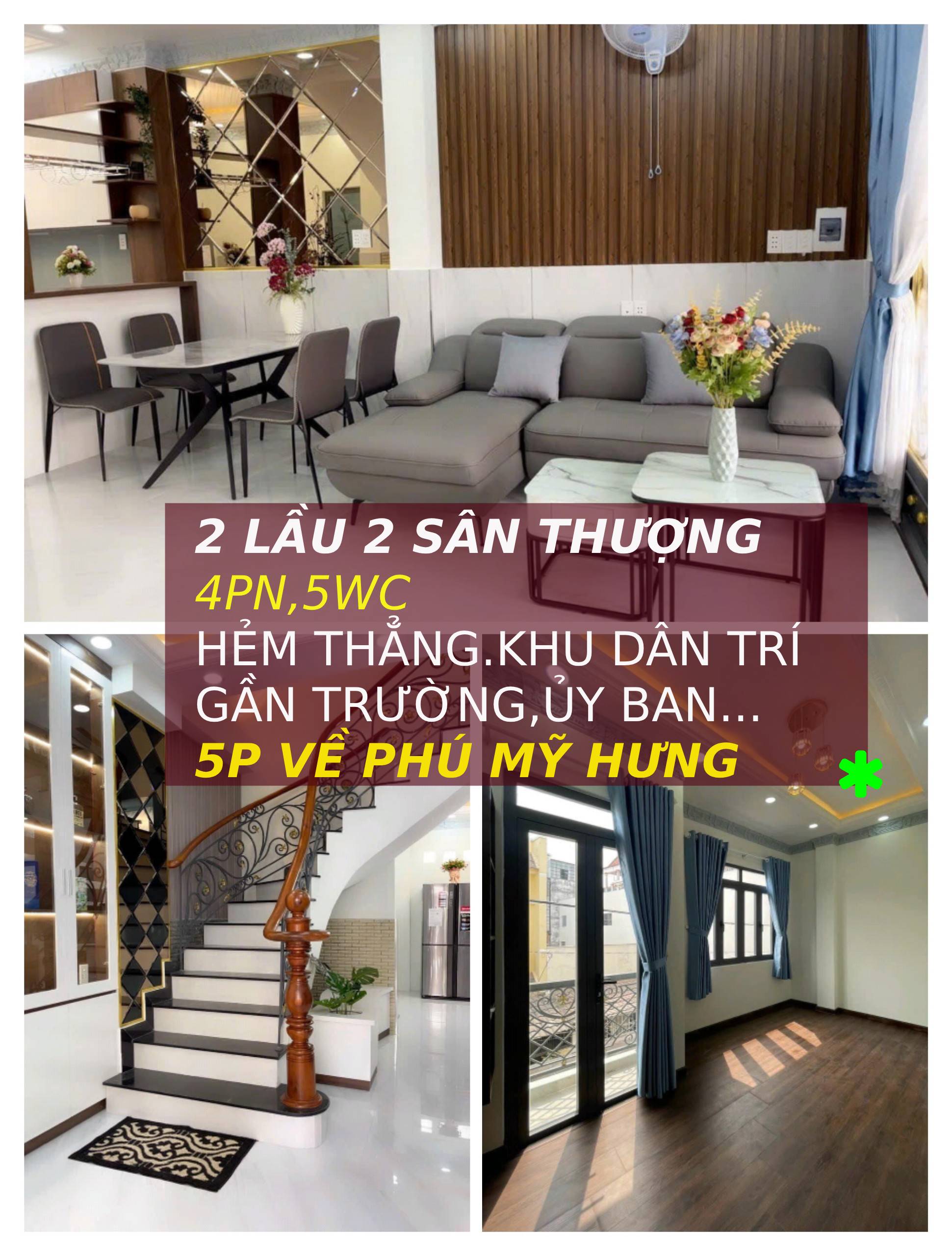 NGỘP BANK GIẢM SỐC GẦN 1TYChủ chào mới:5ty3 vẫn còn nói chuyệnMặt tiền hẻm 3m -- nhà mới 4 tầng 46m2 – kho b tt nhà bè 2