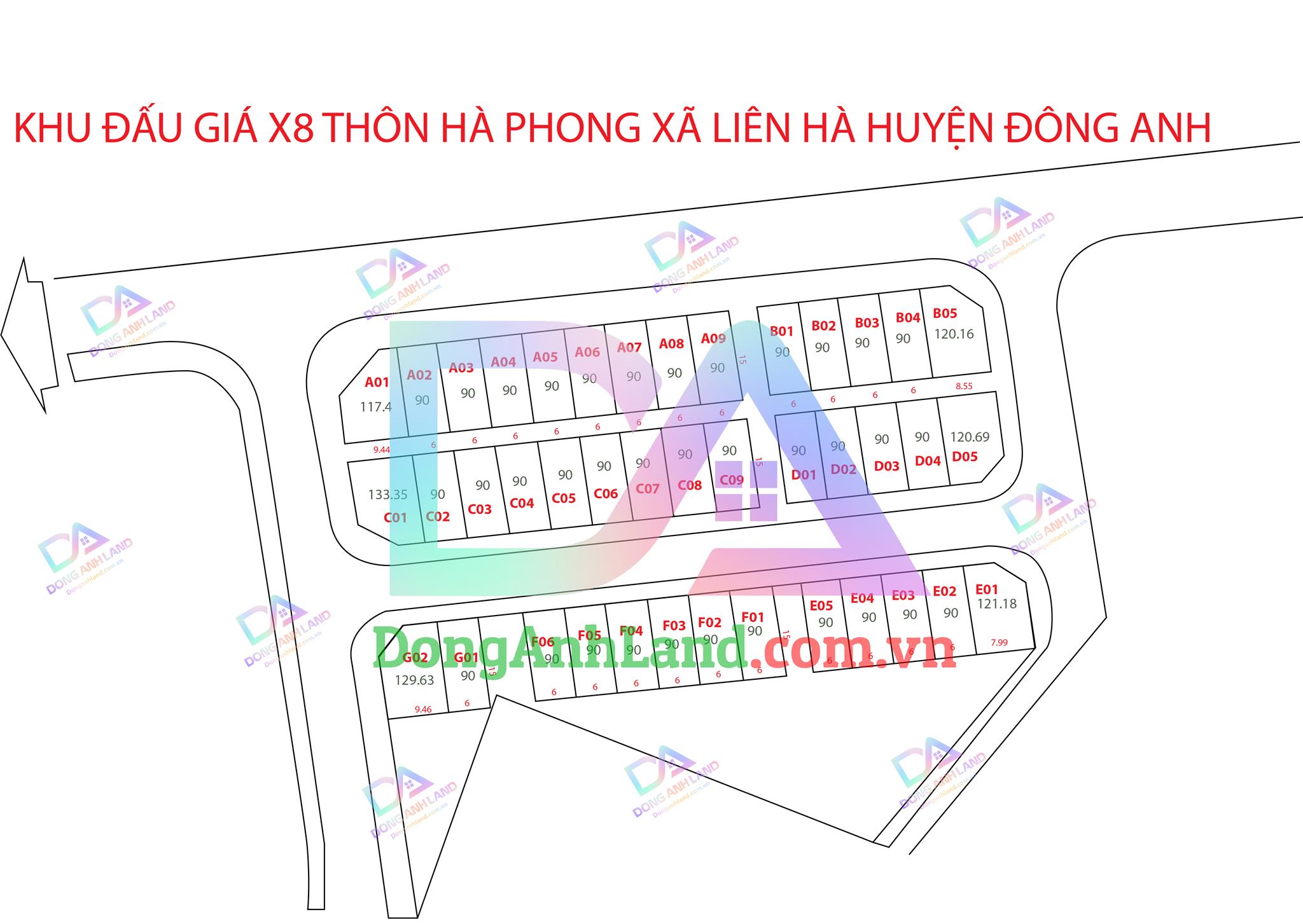 BÁN ĐẤT ĐẤU GIÁ X8 HÀ PHONG LIÊN HÀ ĐÔNG ANH BÌA LÀNG VIEW CÔNG VIÊN KHỞI ĐIỂM 20.8TR 3