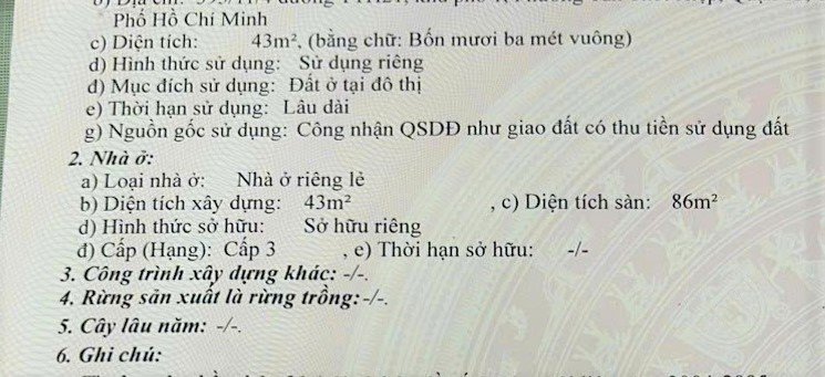 Cần bán Nhà ở, nhà cấp 4, nhà hẻm đường Tân Thới Hiệp 21, Phường Tân Thới Hiệp, Diện tích 43m², Giá 3050 Triệu 3