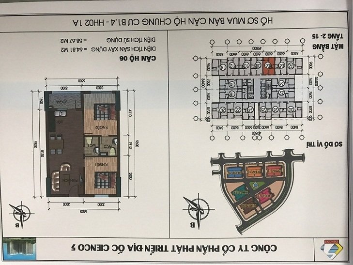 Chính chủ bán căn hộ 65m2 toà HH02-1C chung cư Thanh Hà Cienco 5