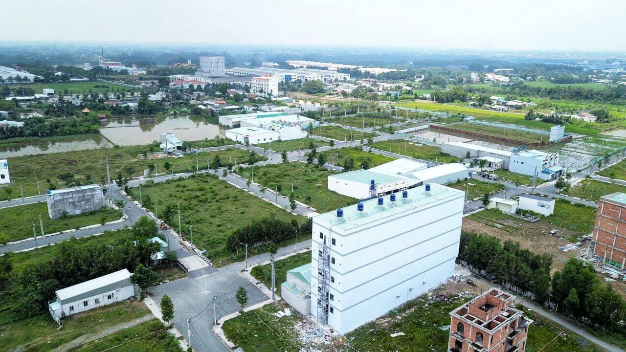 KDC Long Cang 6 triệu  mét vuông  5x25, 125m2, full thổ cư sổ hồng Riêng, lỗ nữa giá chỉ nổi bật 4