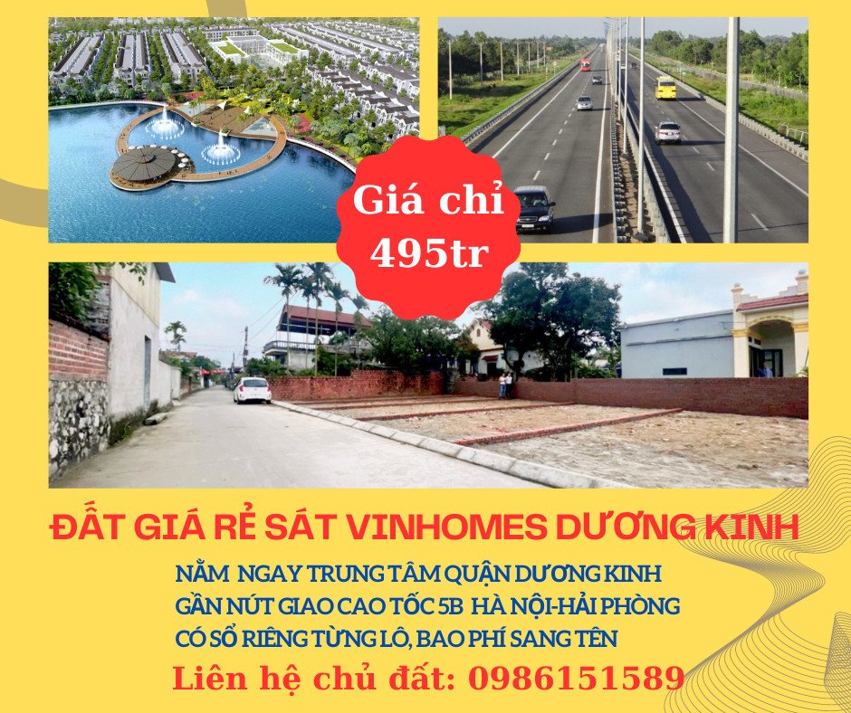 BÁN NNHANH LÔ ĐẤT RẺ NHẤT THỊ TRƯỜNG CẠNH KĐT VINHOMES DƯƠNG KINH.