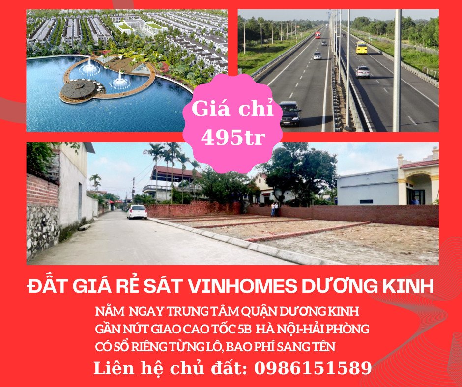 BÁN ĐẤT PHỐ GIÁ RẺ NHẤT THỊ TRƯỜNG QUẬN DƯƠNG KINH HP 2