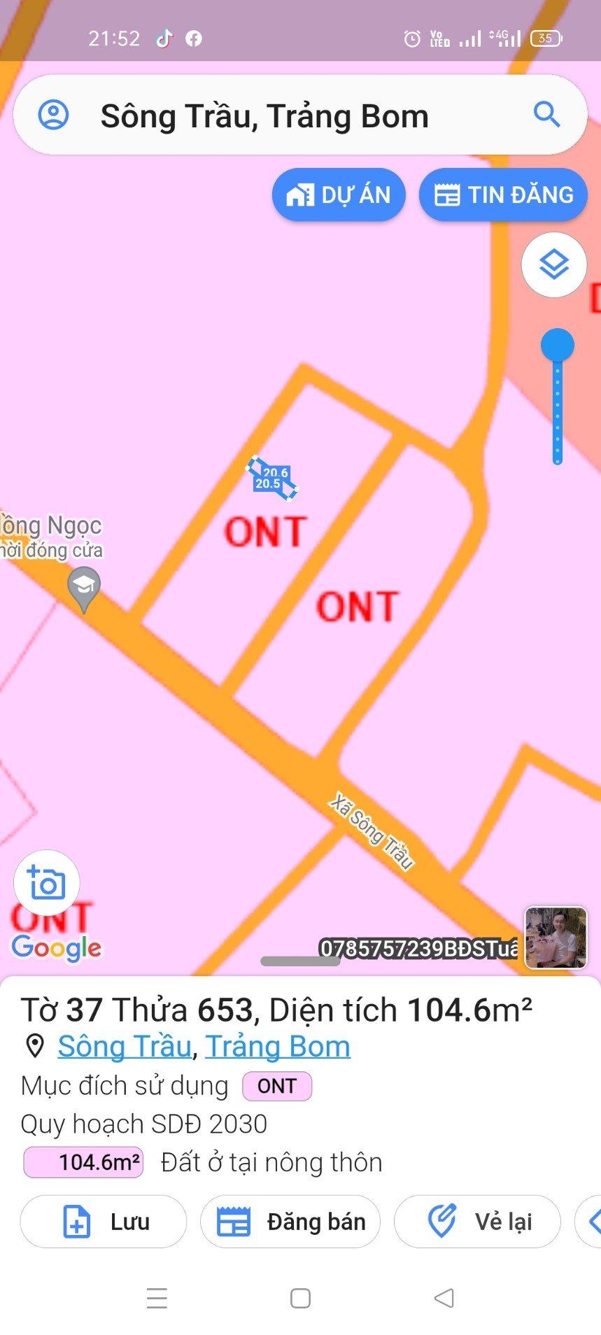 Chính chủ bán nhanh lô đất sổ đỏ full thổ cư tại TT Trảng Bom, Huyện Trảng Bom, Đồng Nai 2
