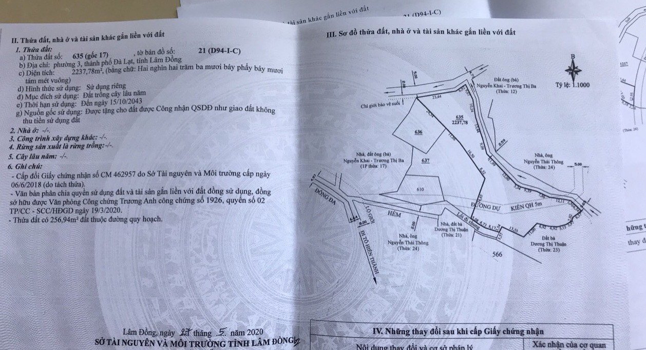 CHÍNH CHỦ CẦN BÁN ĐẤT NN P.3 - THÀNH PHỐ ĐÀ LẠT - TỈNH LÂM ĐỒNG 4