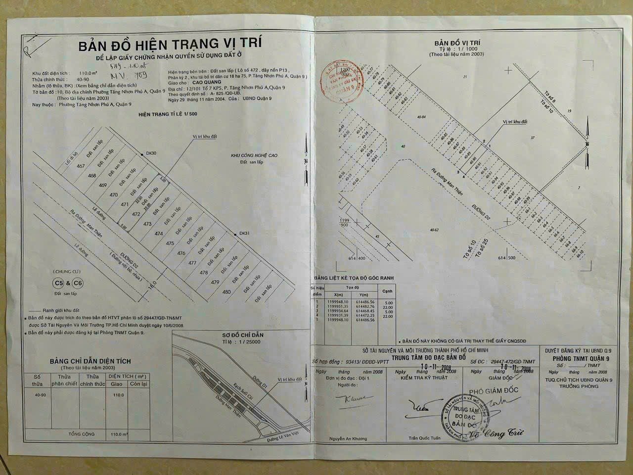 Cần bán Đất đường D2, Phường Tăng Nhơn Phú A, Diện tích 110m², Giá 9.9 Tỷ 2