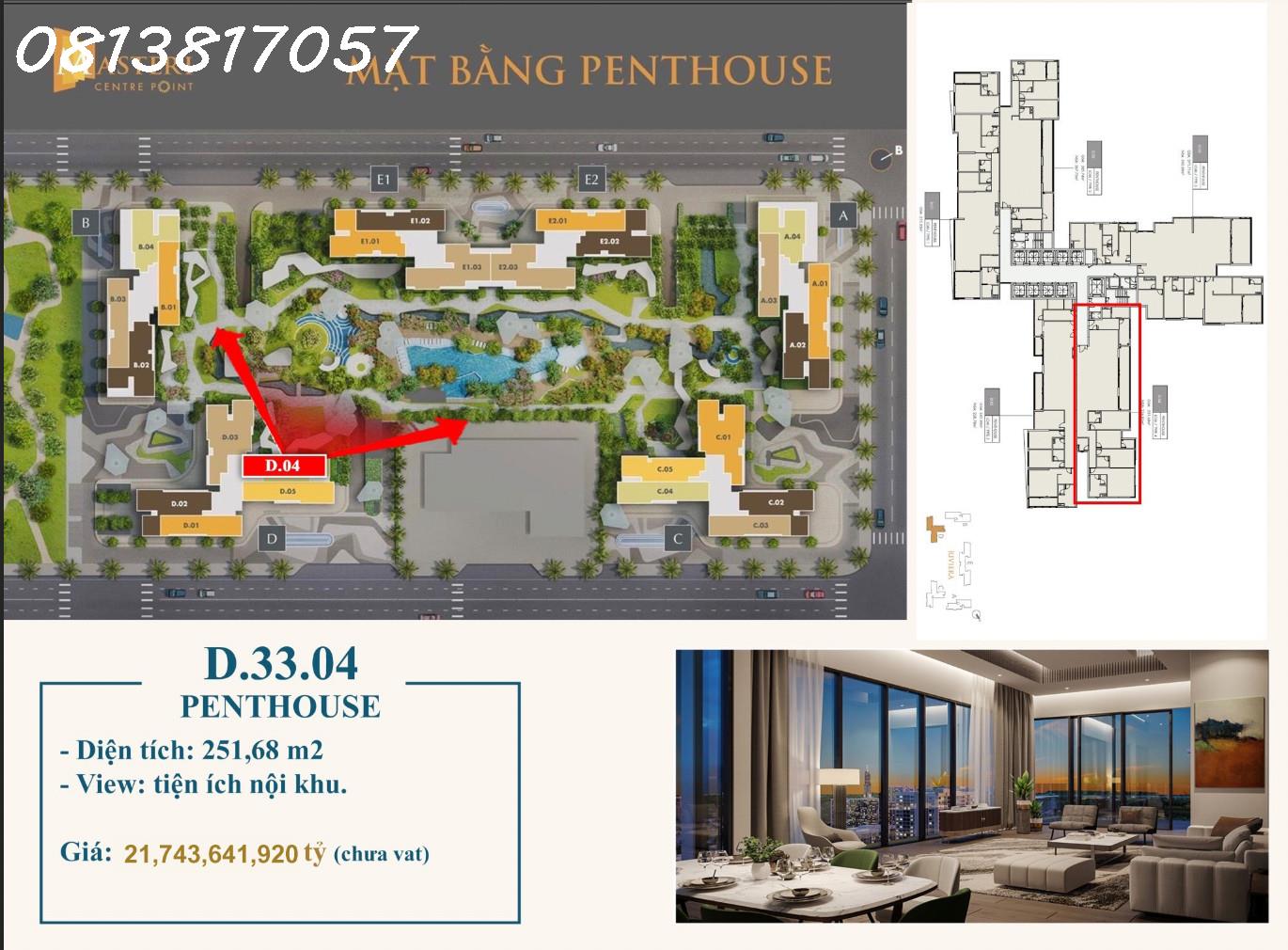 Sở Hữu Penthouse Là Sở Hữu Bầu Trời. Masteri Cnetral Point 251m2 View Sông, 21.7 Tỷ 4