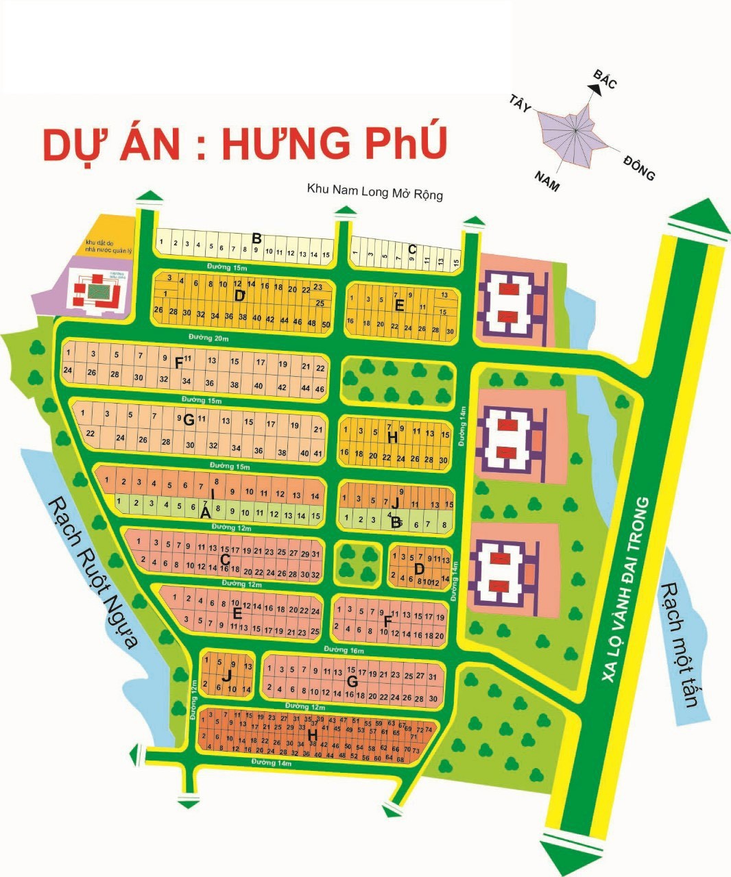 Cần bán lô nhà phố KDC Hưng Phú 2 Q9, vị trí đẹp mặt tiền đường 20m trục thông thẳng ra Võ ChíCông 1