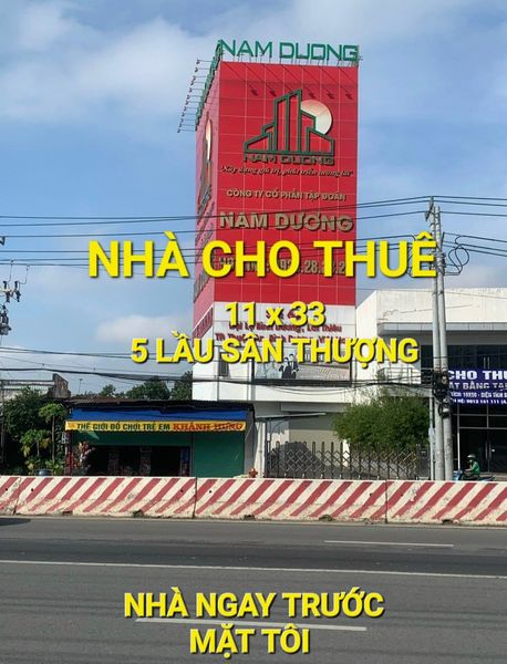 Cho thuê Nhà 308m2 6 tầng 100tr/t QL13 Thuận An Bình Dương 2