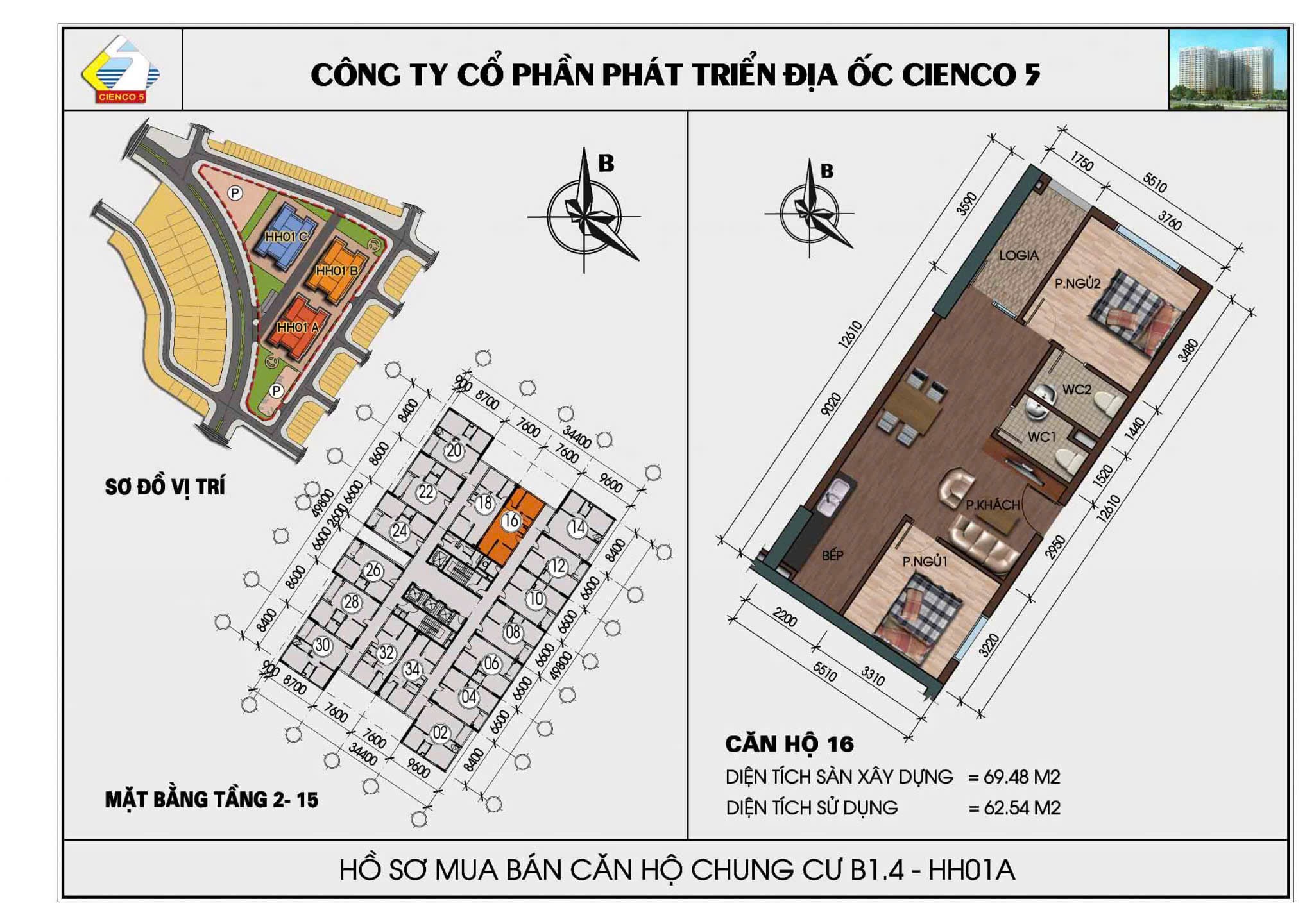 Chính chủ cần bán căn hộ 70m tầng 11, full nội thất mới tại tao HH01 KĐT Thanh Hà Cienco 5 3