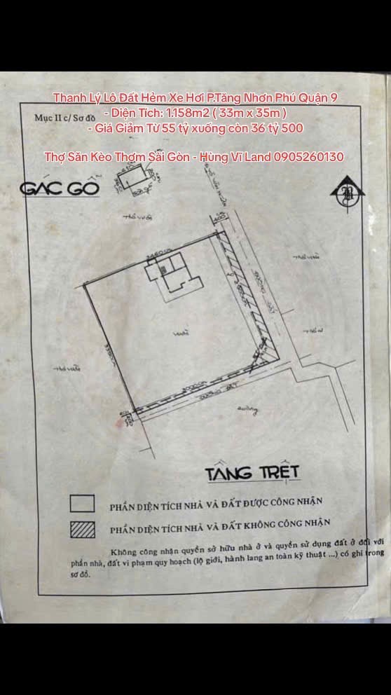 Cần bán Đất Phường Tân Phú, Quận 9, Diện tích 1158m², Giá 36.5 Tỷ 1