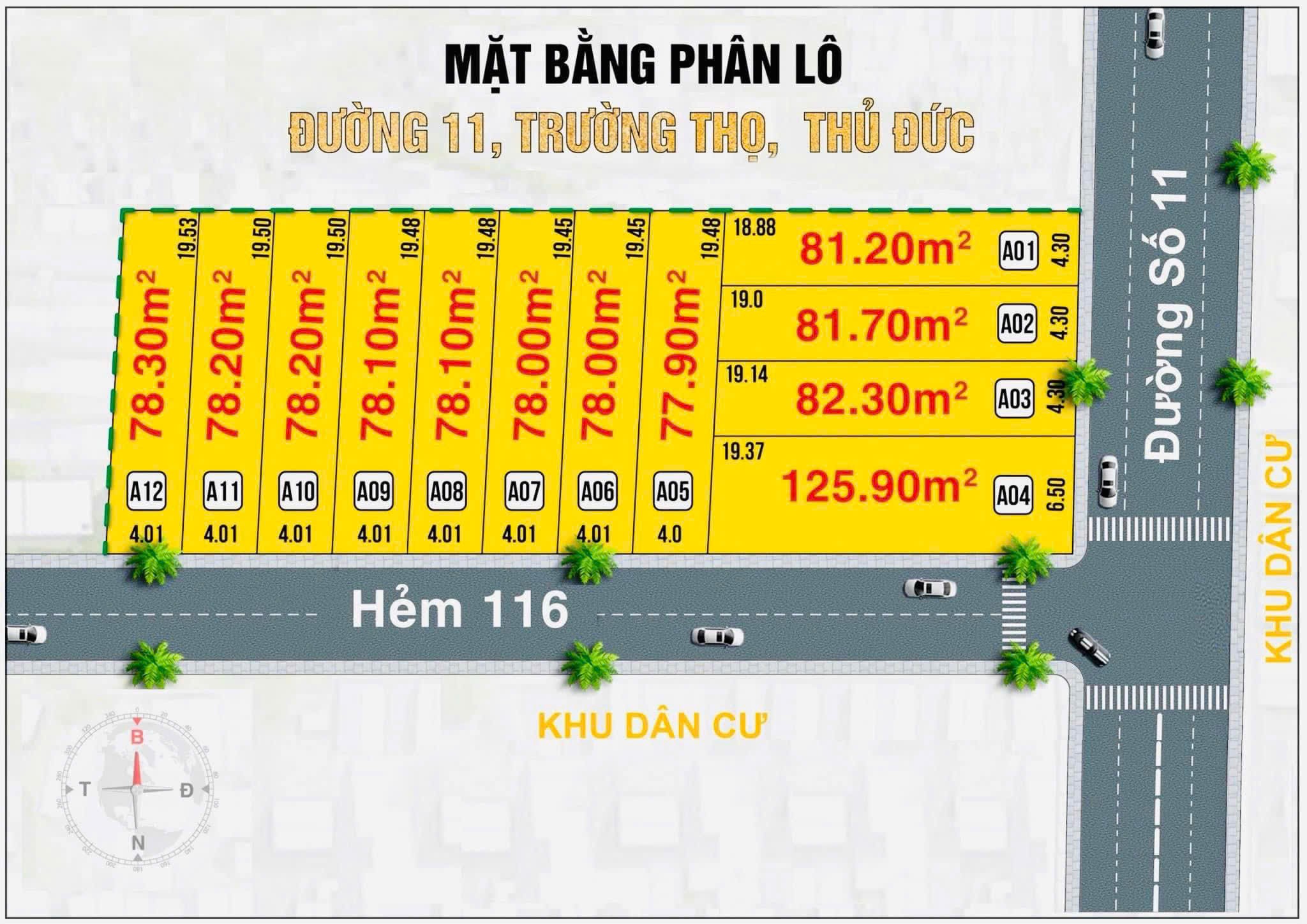 Cần bán Đất Phường Trường Thọ, Thủ Đức, Diện tích 78m², Giá 6 Tỷ 5