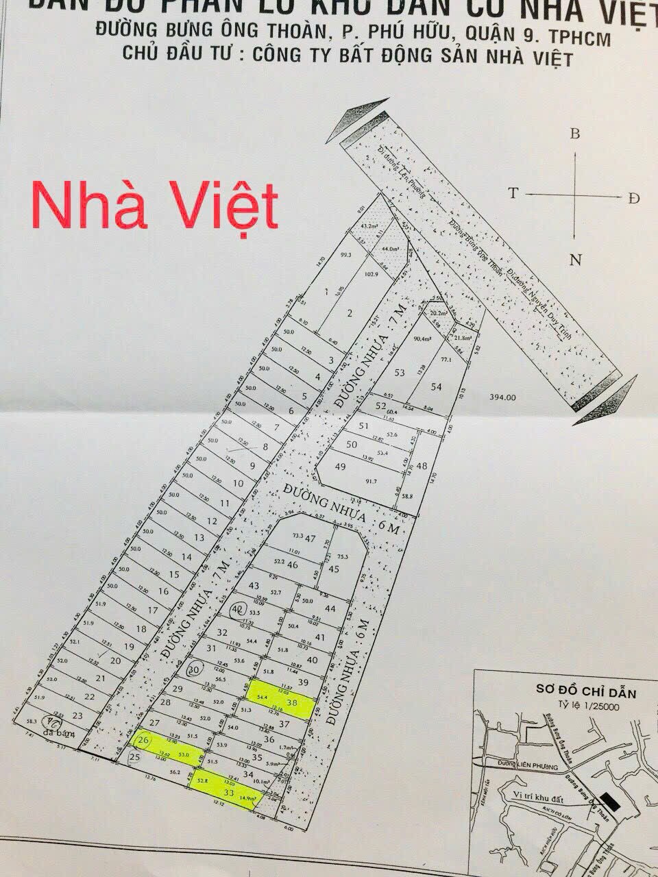 Cần bán Đất Phường Phú Hữu, Quận 9, Diện tích 53m², Giá 3.5 Tỷ 2