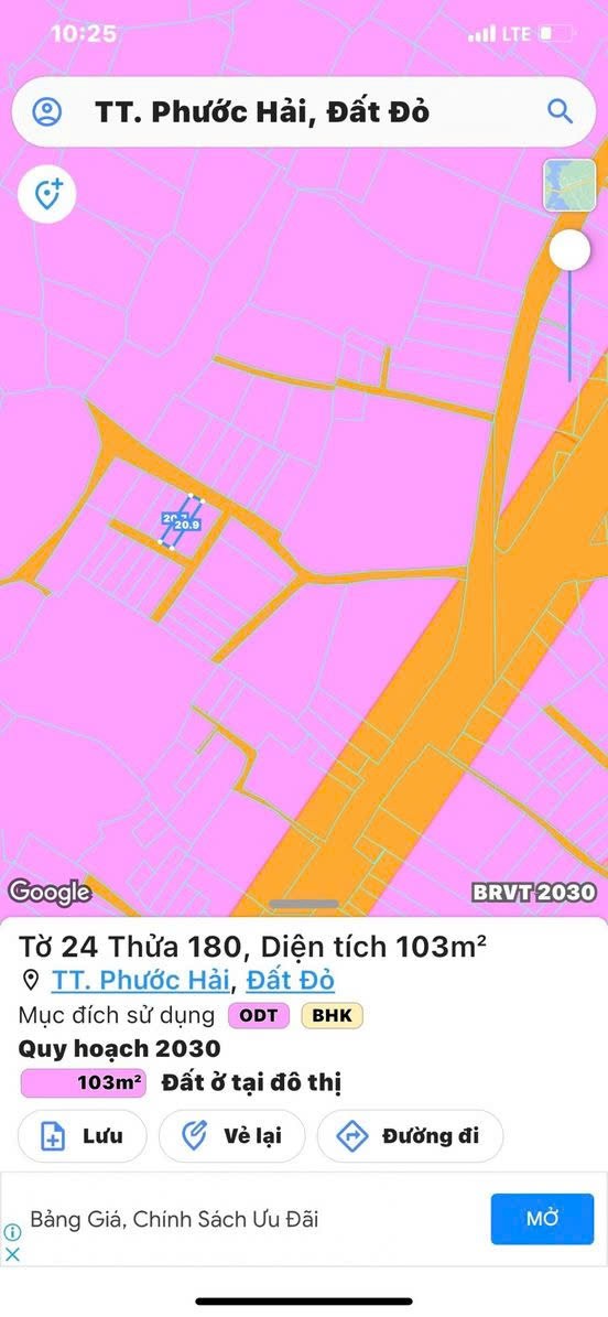 Cần bán Đất Thị trấn Phước Hải, Đất Đỏ, Diện tích 103m², Giá Thương lượng 2