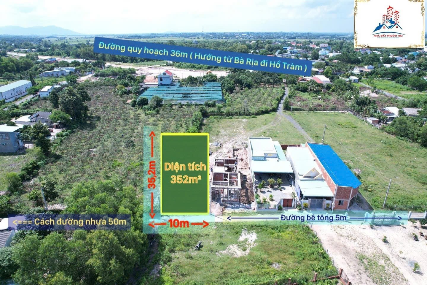 Cần bán Đất Đất Đỏ, Bà Rịa Vũng Tàu, Diện tích 352m², Giá Thương lượng 2