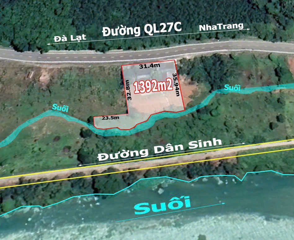 Cần bán Đất đường Quốc lộ 27C, Xã Sơn Thái, Diện tích 1393m², Giá Thương lượng 2