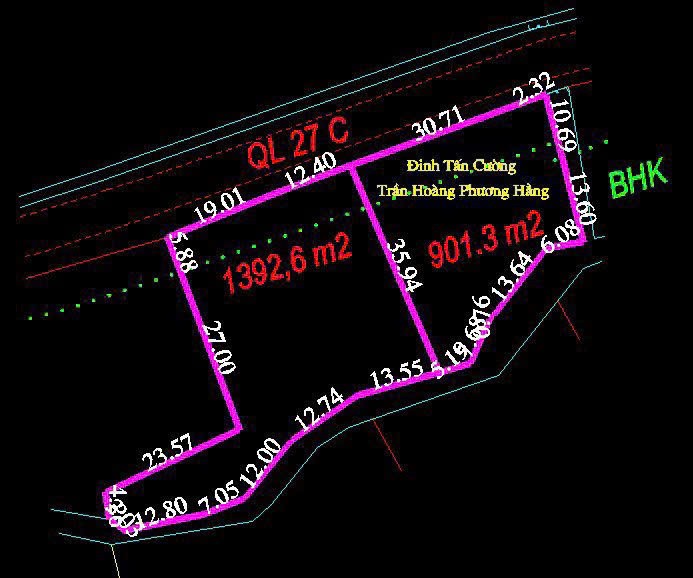 Cần bán Đất đường Quốc lộ 27C, Xã Sơn Thái, Diện tích 1393m², Giá Thương lượng 3