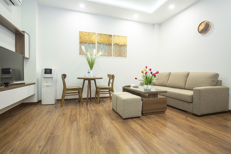Cho thuê căn hộ 1PN rộng 55m2 tại Đào Tấn, Ba Đình, đầy đủ nội thất đẹp, hiện đại